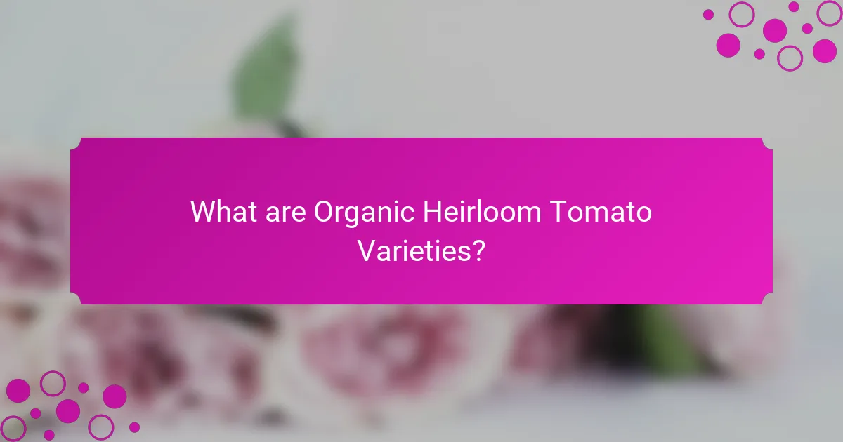 What are Organic Heirloom Tomato Varieties?
