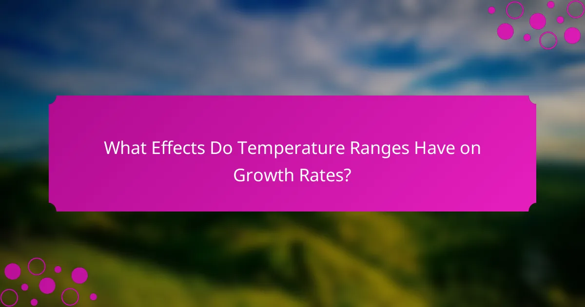 What Effects Do Temperature Ranges Have on Growth Rates?